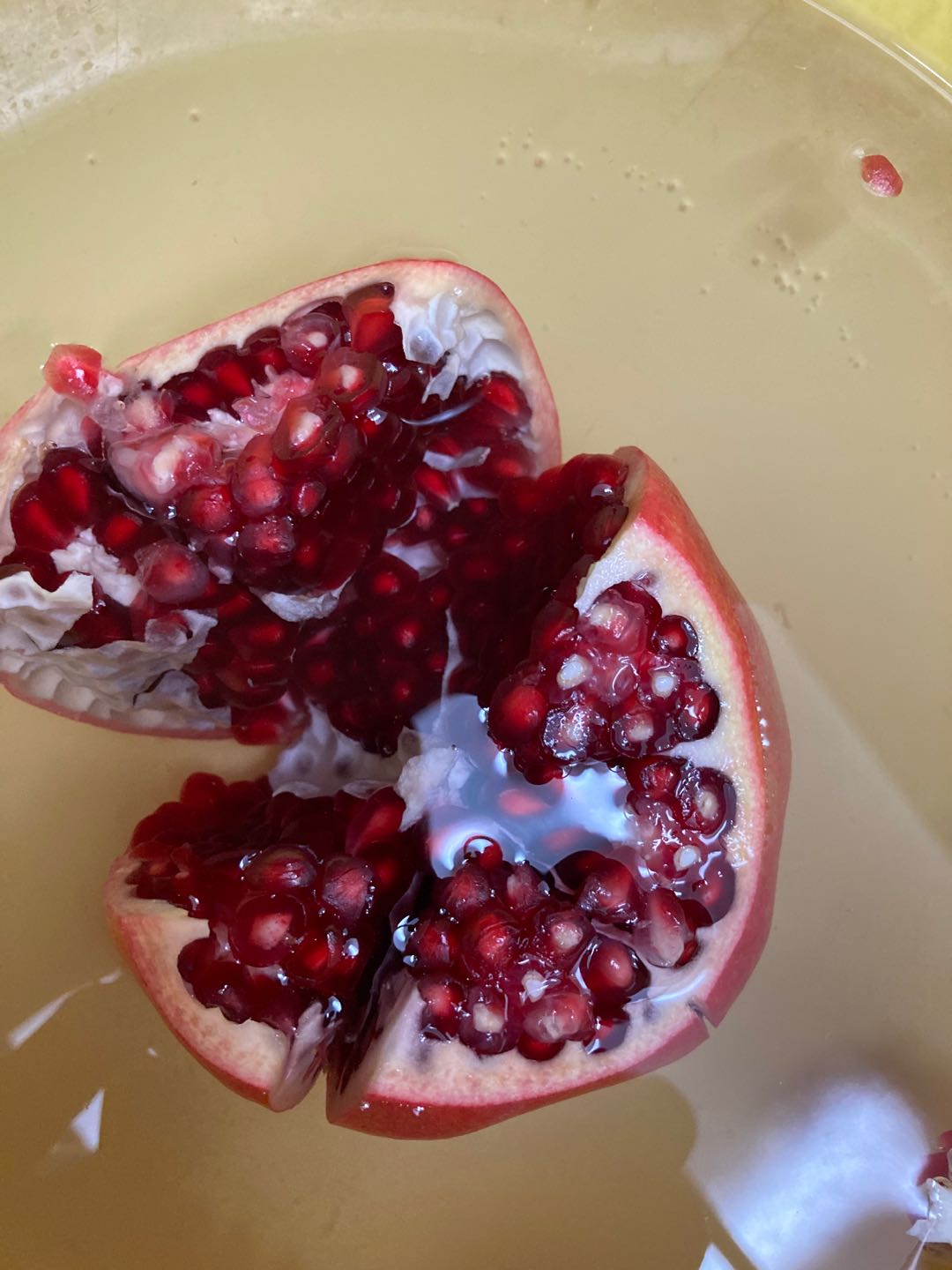 Austin pomegranate, cut open
